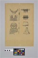 陳奇祿手稿-排灣、雅美族的梳子藏品圖，第2張